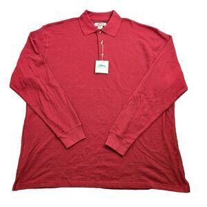 Tri Mountain Men 2XL Long Sleeve Shirt Polo Maroon #608 Champion NWT